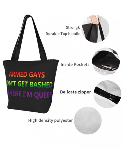 I'M Queer Pride Flag Lgbt Fashion Shoulder Bag Large Capacity For Man Or Woman $20.95 Totes