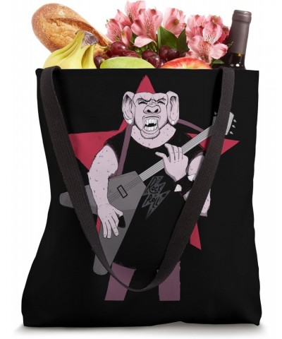 Funny Monkey Playing Guitar Lovers Monkey Guitarist Rockstar Tote Bag $12.19 Totes