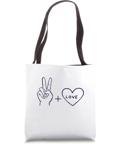 Peace and Love Peace Sign for Men and Women Tote Bag $10.21 Totes