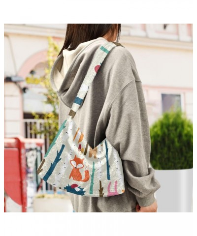 Forest Animals Shoulder Tote Bags for Women Furry Crossbody bag Hobo Handbag Purses for Travel College Work $12.38 Totes