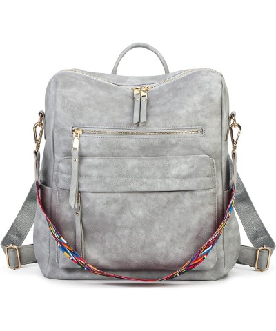 Women Backpack Purse Vintage Rucksack Convertible Shoulder Bag Travel Daypack, 2 Pack Cow OffWhite Light Gray $15.64 Backpacks