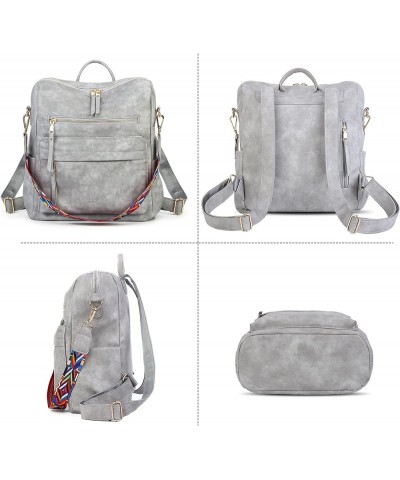 Women Backpack Purse Vintage Rucksack Convertible Shoulder Bag Travel Daypack, 2 Pack Cow OffWhite Light Gray $15.64 Backpacks