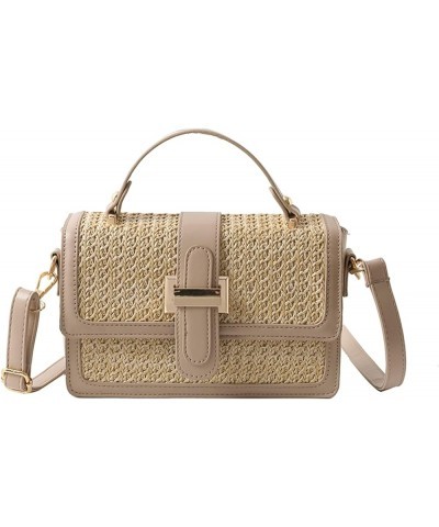 Straw Crossbody Bags for Women, Summer Straw Purses and Handbags Shoulder Clutch Bag for Vacation (Beige) A-khaki $24.77 Totes