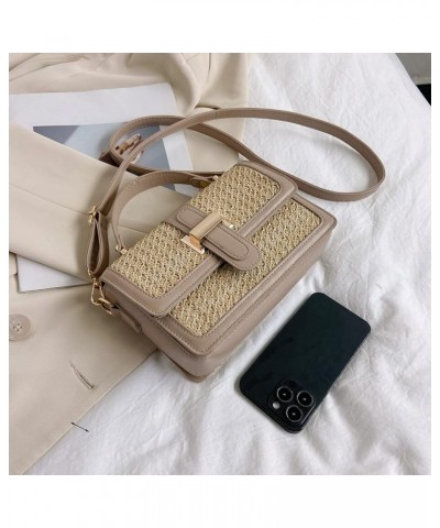 Straw Crossbody Bags for Women, Summer Straw Purses and Handbags Shoulder Clutch Bag for Vacation (Beige) A-khaki $24.77 Totes