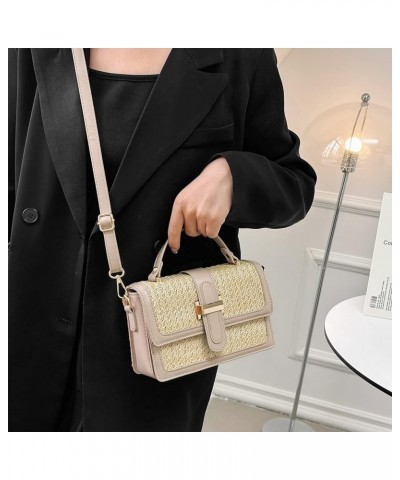 Straw Crossbody Bags for Women, Summer Straw Purses and Handbags Shoulder Clutch Bag for Vacation (Beige) A-khaki $24.77 Totes