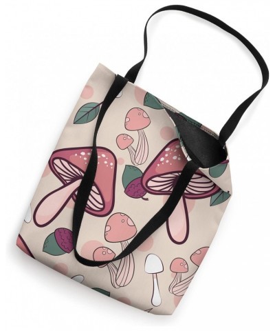 Cottagecore Autumn Season Pattern Mushroom Tote Bag $12.16 Totes