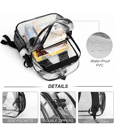 Clear Backpack Heavy Duty, Compatible with Paisley Flowers Floral Clear Bag Stadium Approved, PVC Transparent Clear Book Bag ...