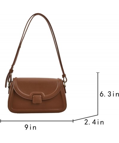 Small Shoulder Bag for women Trendy Crossbody Bag Vegan Leather Hobo Purse Handbags Clutch Tote Designer Underarm Bag Brown0 ...