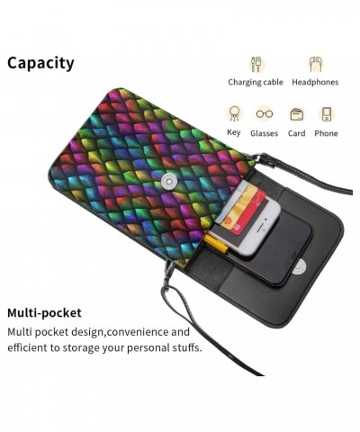 Dragon Scales Reptile Skin 3D Colourful Small Crossbody Cell Phone Purse for Women Mini Messenger Leather Shoulder Wallet $21...