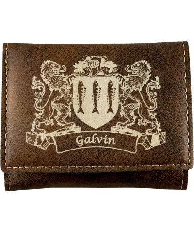 Galvin Irish Coat of Arms Rustic Leather Wallet $12.28 Wallets