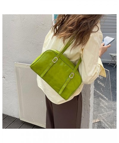 PU Leather Fashion Sling Bag Large Capacity Women Daily Shoulder Bag Solid Color Stylish Underarm Bags Adjustable Stra Green ...