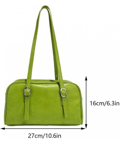 PU Leather Fashion Sling Bag Large Capacity Women Daily Shoulder Bag Solid Color Stylish Underarm Bags Adjustable Stra Green ...