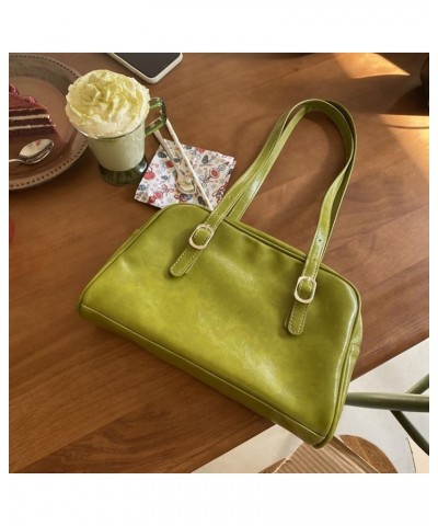 PU Leather Fashion Sling Bag Large Capacity Women Daily Shoulder Bag Solid Color Stylish Underarm Bags Adjustable Stra Green ...