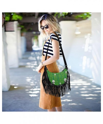 Women's Crossbody Handbags, Summer Watermelon Pink Tassel Shoulder Bags Leisure Purse Women's Hobo Handbag Cute Panda Green B...