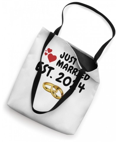 Just Married 2024 Couple Newlywed Bride And Groom Wedding Tote Bag $14.03 Totes