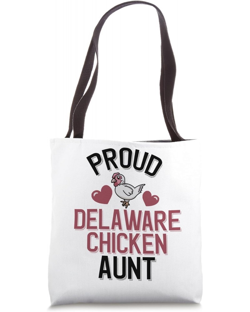 Proud Delaware Chicken Aunt Cute Delaware Chicken Family Tote Bag $14.24 Totes