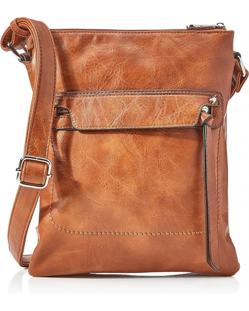 Classic Zipper Crossbody Bag Tan $20.11 Crossbody Bags