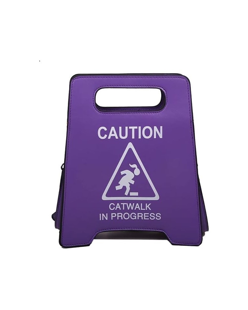 Cross-body Bag with Female Warning Letter, Fluorescent Color, Ladies Wallet Purple $12.30 Crossbody Bags