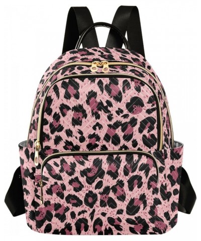 Leopard Backpack Purse for Women Fashion Small Mini Backpack Daypacks Purse Back Pack Weekend Bag,S Medium $15.80 Backpacks