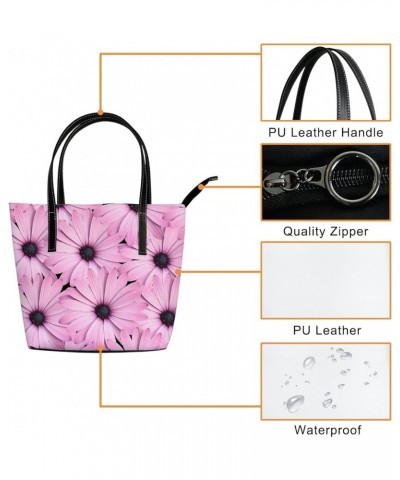 Women's Fashion Casual Handbag,PU Leather Large Capacity PC Work Bag,Travel Camping Picnic Single Shoulder Bag Pink Flowers $...