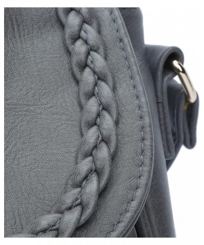 Casual Flap Saddle Crossbody Bags for Women Purses and Handbags with Tassel Z-grey $15.29 Crossbody Bags