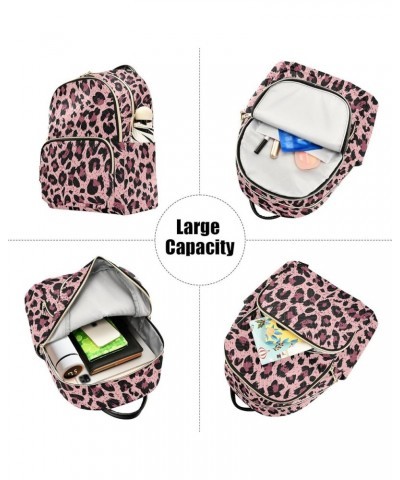 Leopard Backpack Purse for Women Fashion Small Mini Backpack Daypacks Purse Back Pack Weekend Bag,S Medium $15.80 Backpacks