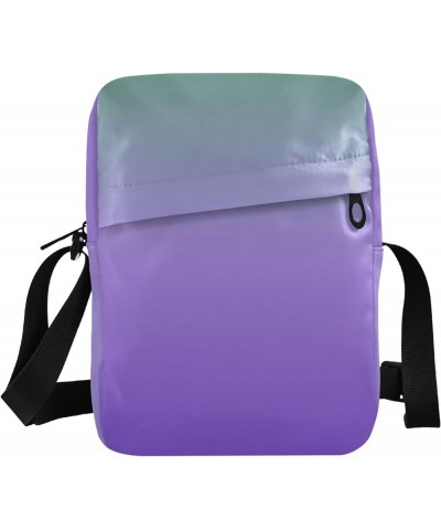 Blue Gradient Crossbody Bags for Women Men Messenger Bags Small Travel Sling Tote for Business 11 $11.39 Crossbody Bags