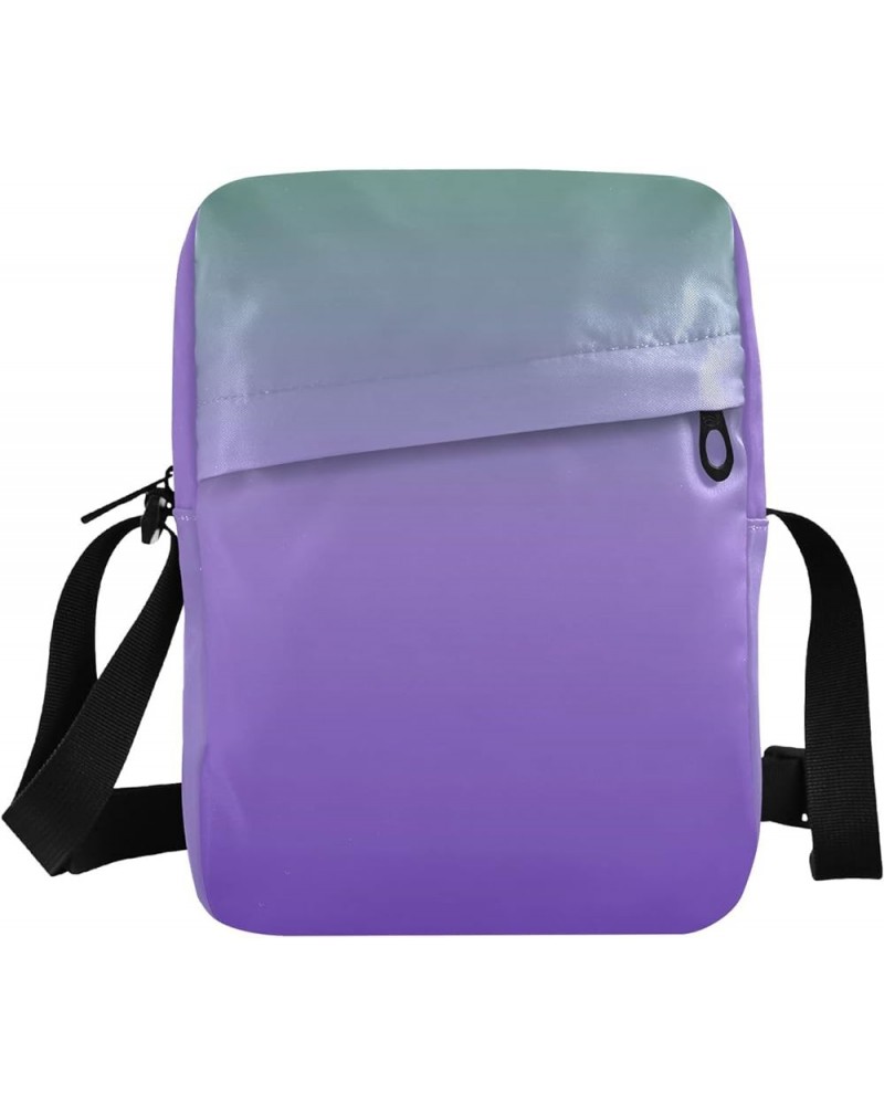 Blue Gradient Crossbody Bags for Women Men Messenger Bags Small Travel Sling Tote for Business 11 $11.39 Crossbody Bags