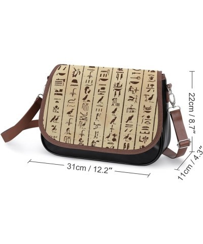 Womens Large Elegant Leather Flap Over Shoulder Crossbody Messenger Bag Purse Bag Pattern (690) $19.24 Satchels