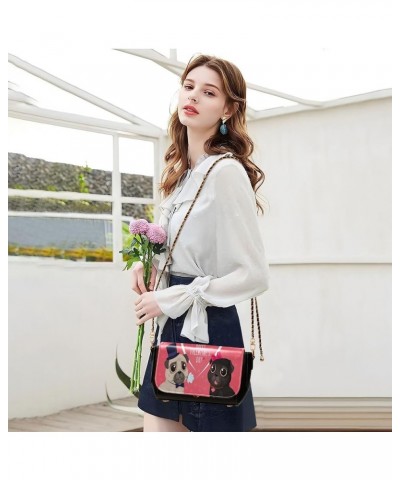 Crossbody Bags for Women Trendy Women's Black Shoulder Bag Small PU Leather Flap Cross Body Bag Handbags Pattern23 $16.39 Cro...