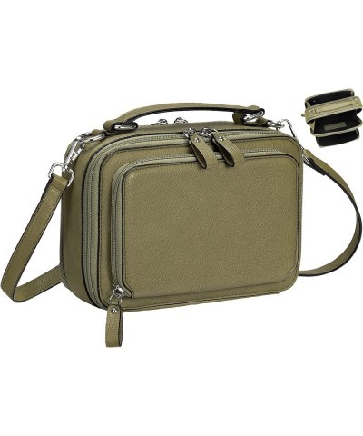 Women's Crossbody Bag,Stylish Purse with Cellphone Slot, Card Holder, Top Handle, Front Pocket, & Durable Material Green $10....