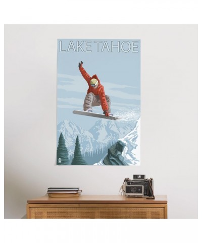 24x36 Inch Giclee Print, Lake Tahoe, California, Snowboarder Jumping $29.99 Totes