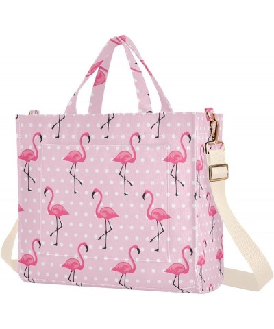 Pink Flamingo Tote Bag for Women Shoulder Bag Purses Tote Handbag Travel Crossbody Bag for Vacation Beach Trip Gifts Multi $1...