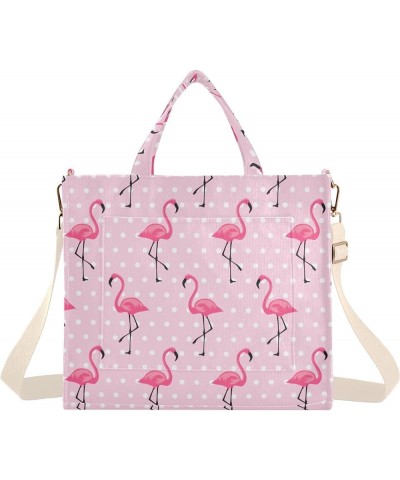 Pink Flamingo Tote Bag for Women Shoulder Bag Purses Tote Handbag Travel Crossbody Bag for Vacation Beach Trip Gifts Multi $1...