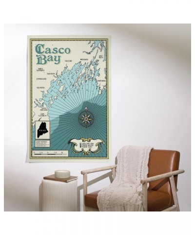 36x54 Inch Giclee Art Print Wall Decor, Casco Bay, Maine, Nautical Chart $36.90 Totes