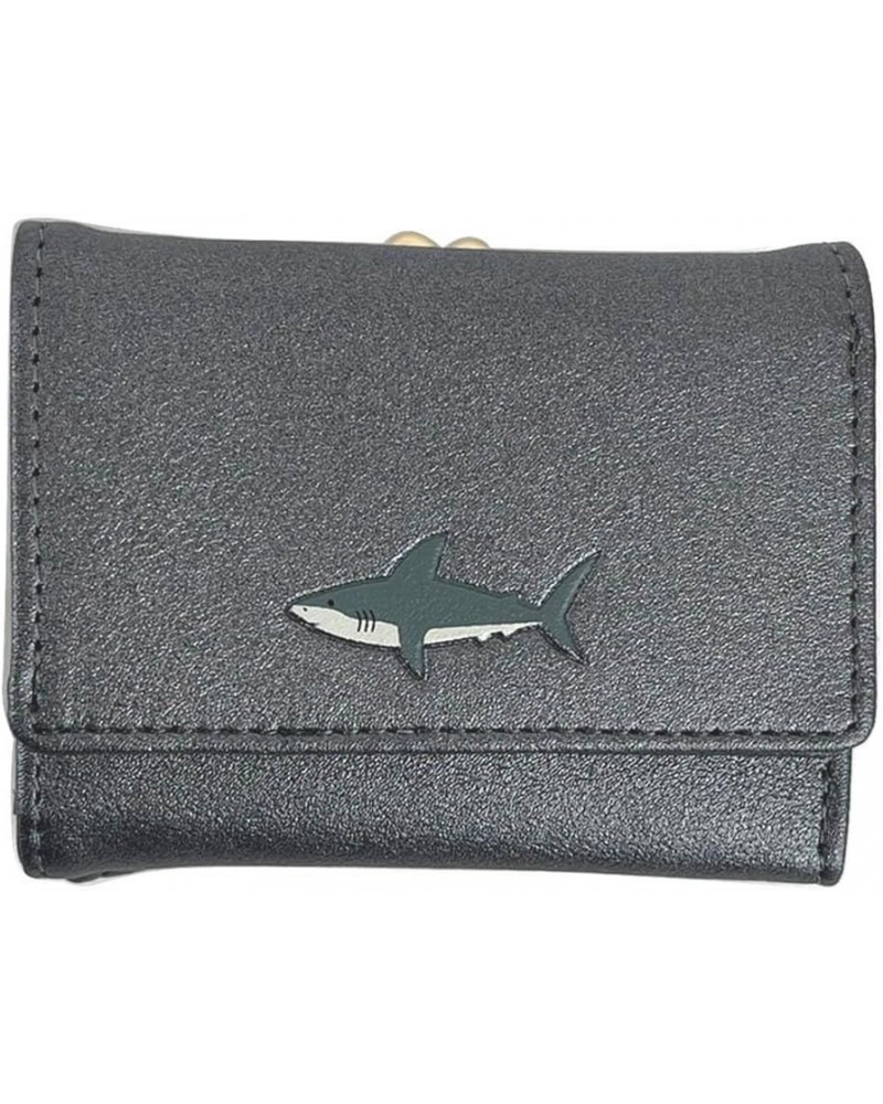 Household Goods, がま口折財布, Embossed Logo: Pink Shark / Black $20.81 Wallets