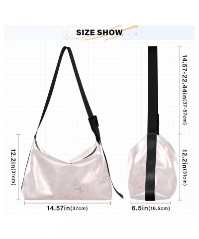 Rose Gold Marble Womens Tote Bag Leather Shoulder Bag For Women Men Large Hobo Cross Body Bags Handbag $17.33 Totes