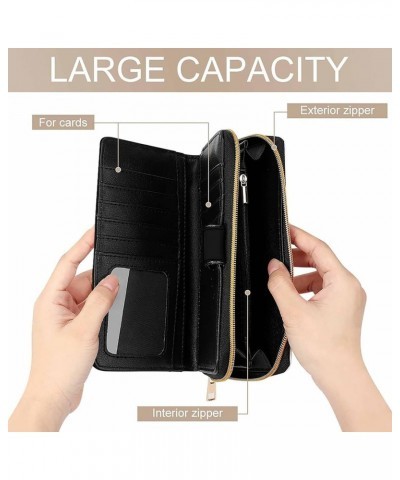 I Love Tacos Heart Womens Wallet Leather Card Holder Purse RFID Blocking Bifold Clutch Handbag with Zipper Pocket $24.77 Wallets