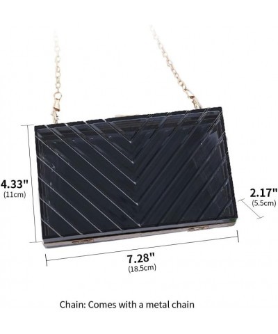 Acrylic Purses Evening Clutch Bag Clear Handbags for Women Cross Body Bag with Metal Chain Formal Wedding Prom Party White Bl...