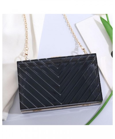 Acrylic Purses Evening Clutch Bag Clear Handbags for Women Cross Body Bag with Metal Chain Formal Wedding Prom Party White Bl...