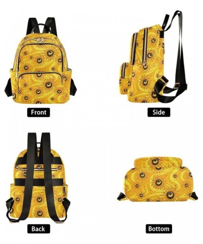 Cartoon Yellow Sun Fashion Backpack Purse for Women, Casual Daypacks, Ladies Gift for Traveling Hiking Multicolor Medium $13....