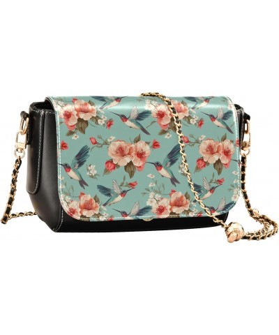 Woodpecker Flower Pattern Women's Crossbody Handbags,Women's Shoulder Handbag Purse with PU Leather $19.20 Crossbody Bags