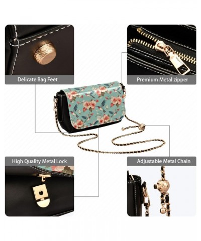 Woodpecker Flower Pattern Women's Crossbody Handbags,Women's Shoulder Handbag Purse with PU Leather $19.20 Crossbody Bags