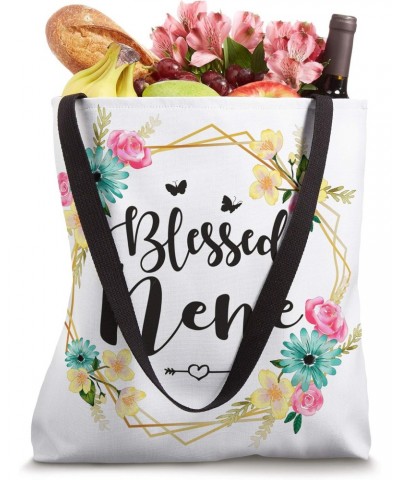 Womens Blessed Nene Cute Flower Nene Gift Tote Bag $12.43 Totes