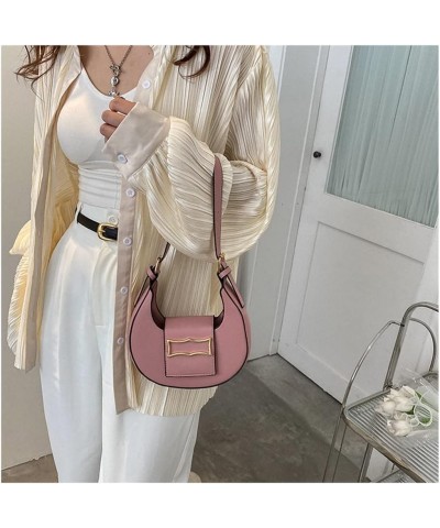 Women PU Leather Shoulder Bags Tote Fashion Small Purse and Handbags Casual Underarm Bag Crescent Bag Clutch Pink $14.74 Shou...