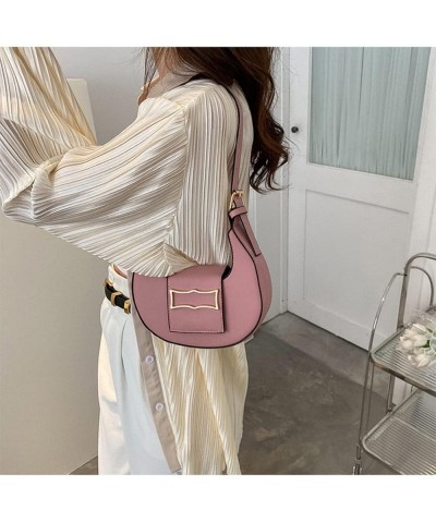 Women PU Leather Shoulder Bags Tote Fashion Small Purse and Handbags Casual Underarm Bag Crescent Bag Clutch Pink $14.74 Shou...