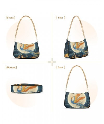 Crossbody Bags for Women Shoulder Purse Flying Phoenix Handbags Stylish Clutch Purse with Chain Strap $12.00 Totes