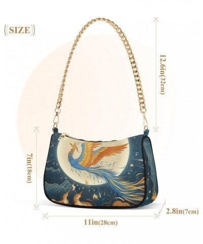 Crossbody Bags for Women Shoulder Purse Flying Phoenix Handbags Stylish Clutch Purse with Chain Strap $12.00 Totes