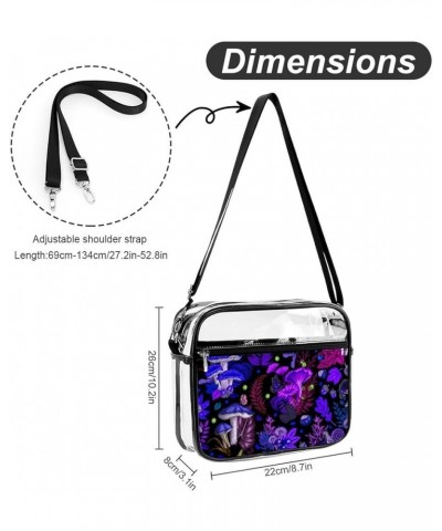 Clear Crossbody Bag Stadium Approved, Clear Bag for Women Men Transparent Crossbody Purse for Concerts Sports Pattern (30) $1...