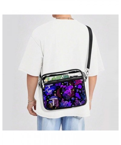 Clear Crossbody Bag Stadium Approved, Clear Bag for Women Men Transparent Crossbody Purse for Concerts Sports Pattern (30) $1...